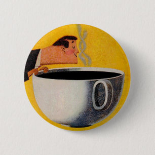 Vintage Kaffeewerbung Button