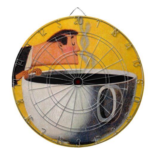 Vintage Kaffeewerbung Dartscheibe (vorne)