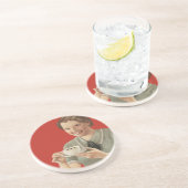 Vintage Kaffeewerbung Getränkeuntersetzer (Seite)