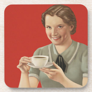 Vintage Kaffeewerbung Getränkeuntersetzer