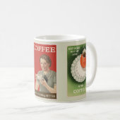 Vintage Kaffeewerbung Kaffeetasse (VorderseiteRechts)