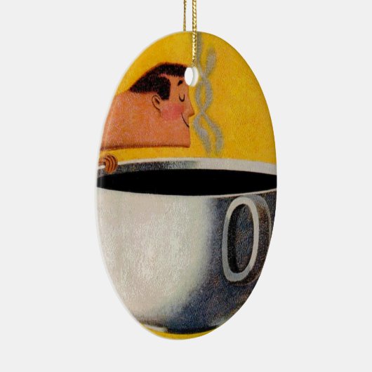 Vintage Kaffeewerbung Keramik Ornament (Rechts)