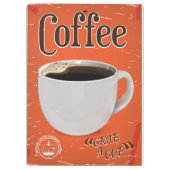 Vintage Kaffeewerbung Klemmbrett (Rückseite)