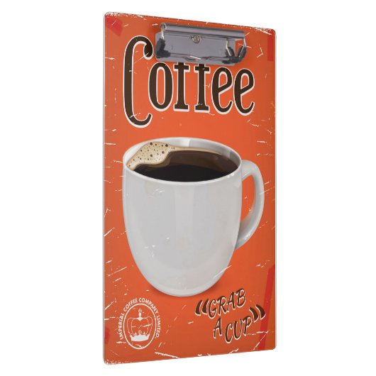 Vintage Kaffeewerbung Klemmbrett (Rechts)