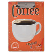Vintage Kaffeewerbung Klemmbrett (Vorderseite)