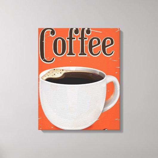 Vintage Kaffeewerbung Leinwanddruck (Vorderseite)