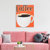 Vintage Kaffeewerbung Leinwanddruck (Insitu (Wohnzimmer))