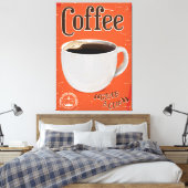 Vintage Kaffeewerbung Leinwanddruck (Insitu (Schlafzimmer))