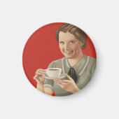 Vintage Kaffeewerbung Magnet (Vorne)