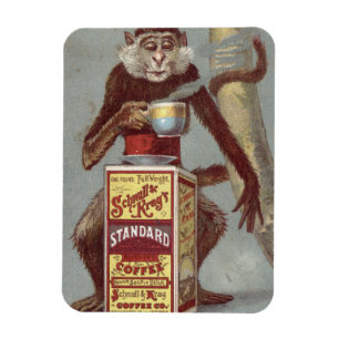 Vintage Kaffeewerbung Magnet