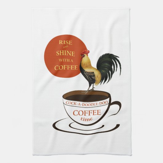 Vintage Kaffeewerbung mit Roster Geschirrtuch (Vertikal)