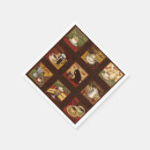 Vintage Kaffeewerbung Papier Napkins Serviette (Ecke)