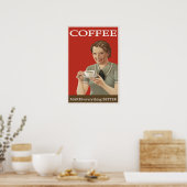 Vintage Kaffeewerbung Poster (Küche)