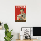 Vintage Kaffeewerbung Poster (Heimbüro)