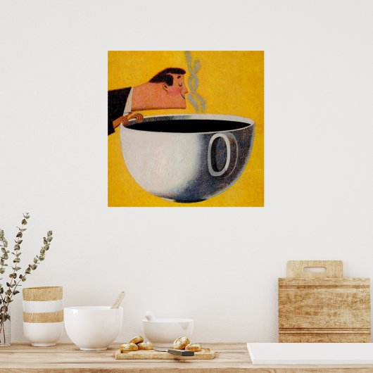 Vintage Kaffeewerbung Poster (Küche)