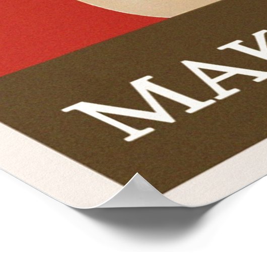 Vintage Kaffeewerbung Poster (Ecke)