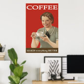Vintage Kaffeewerbung Poster (Heimbüro)