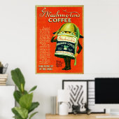 Vintage Kaffeewerbung. Poster (Heimbüro)
