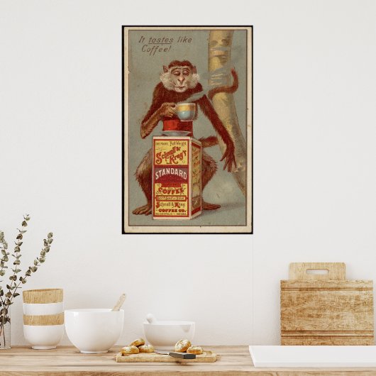 Vintage Kaffeewerbung Poster (Küche)