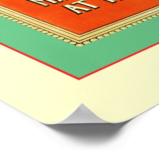 Vintage Kaffeewerbung Poster (Ecke)