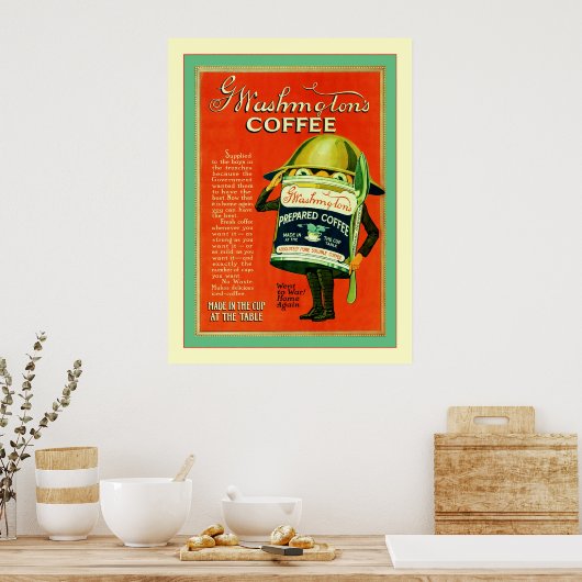 Vintage Kaffeewerbung Poster (Küche)