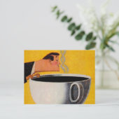 Vintage Kaffeewerbung Postkarte (Stehend Vorderseite)