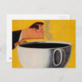 Vintage Kaffeewerbung Postkarte (Vorne/Hinten)