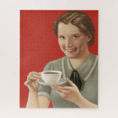 Vintage Kaffeewerbung Puzzle (Vertikal)