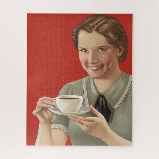 Vintage Kaffeewerbung Puzzle (Vertikal)