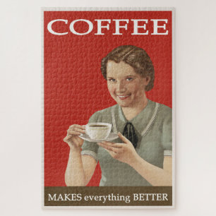 Vintage Kaffeewerbung Puzzle