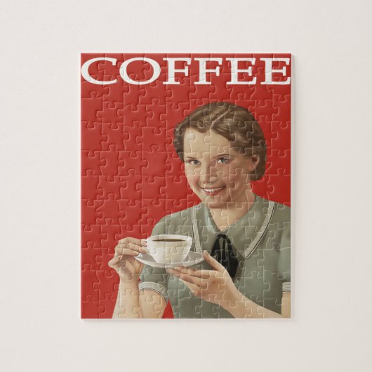 Vintage Kaffeewerbung Puzzle (Vertikal)