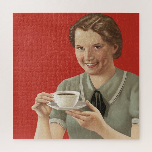 Vintage Kaffeewerbung Puzzle (Vertikal)