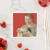 Vintage Kaffeewerbung Serviette (Beispiel)
