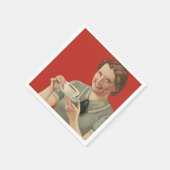 Vintage Kaffeewerbung Serviette (Ecke)