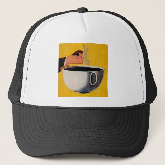 Vintage Kaffeewerbung Truckerkappe (Vorderseite)
