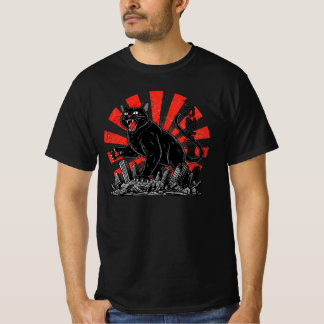 Vintage-Kaiju-Katzenangriff | Japanischer Retro-Mo T-Shirt