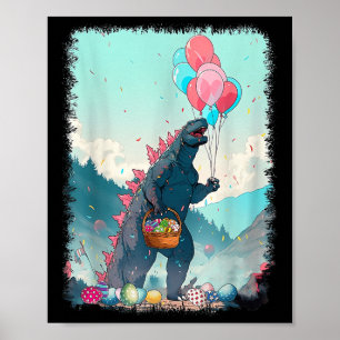 Vintage-Kaiju-Oster-Tag-Shirt Kaiju japanische Kun Poster