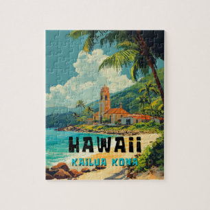 Vintage Kailua Kona Hawaii Strand Puzzle