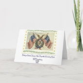 Vintage KAIMANFISCH Weihnachtskarte Feiertagskarte (Rückseite)