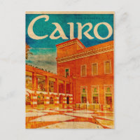 Vintage Kairo Reise Postkarte