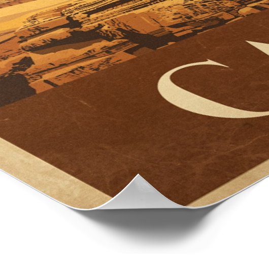 Vintage Kairoreise Poster (Ecke)