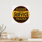 Vintage Kaiser Frazer Serviceschild Poster (Küche)