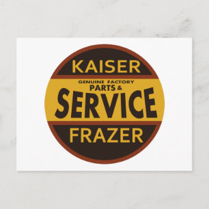 Vintage Kaiser Frazer Serviceschild Postkarte