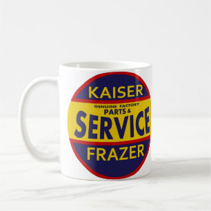 Vintage Kaiser Frazer Serviceschild rot/blau Kaffeetasse