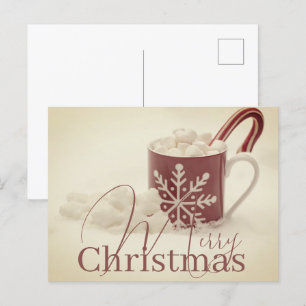 Vintage-Kakao Frohe Weihnachten Postkarte