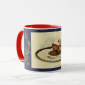 Vintage Kakaochintz-Tasse Sauce elegante heiße Cho Tasse (Vorderseite Links)