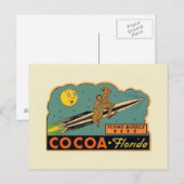Vintage Kakaoflorida-Raketenbasiskarte Postkarte (Vorne/Hinten)