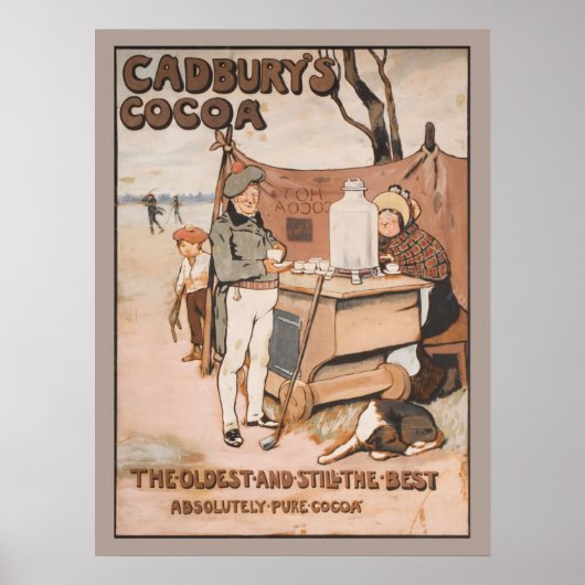 Vintage Kakaowerbung von Cadbury Poster (Vorne)