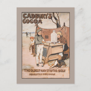 Vintage Kakaowerbung von Cadbury Postkarte