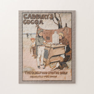 Vintage Kakaowerbung von Cadbury Puzzle